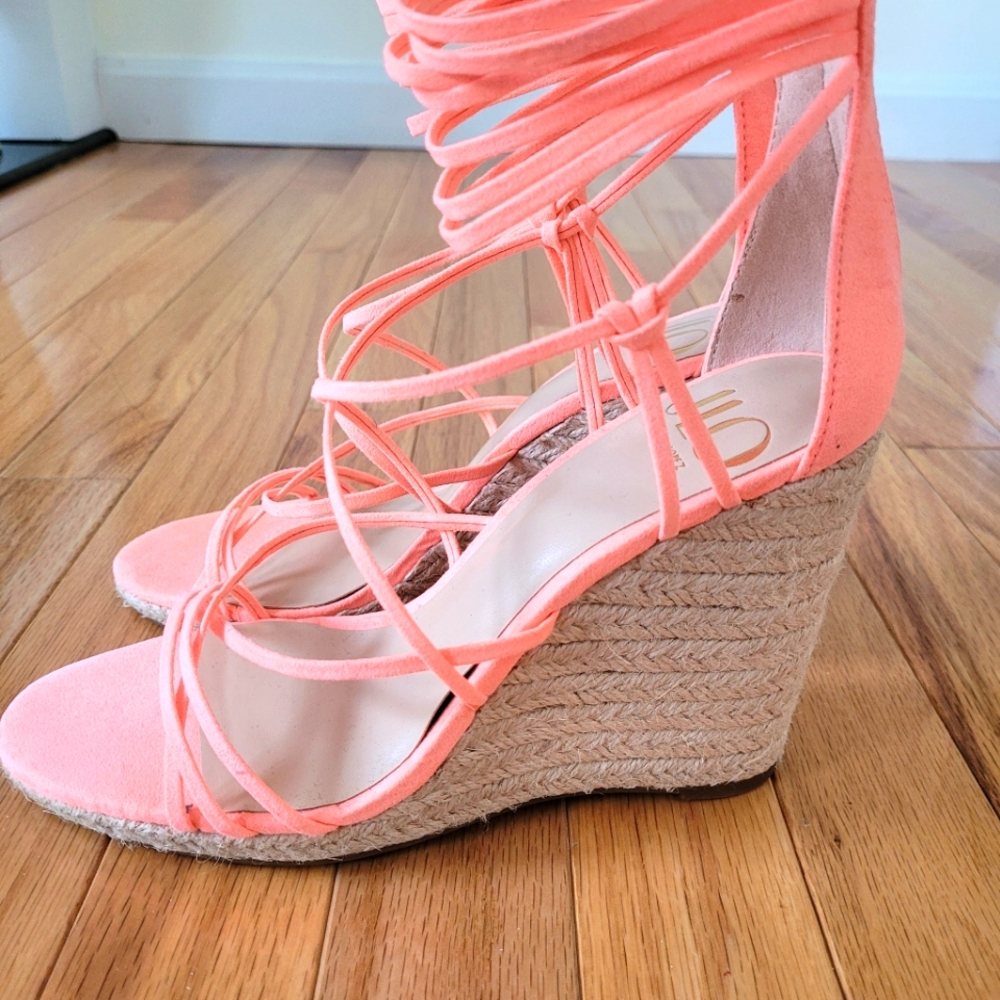 JLo strappy wedge sandals